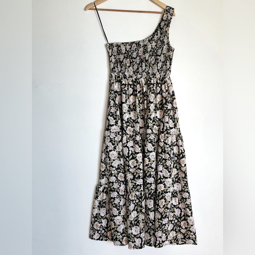 En Saison Floral One-Shoulder Dress